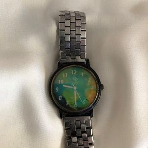 VINTAGE Rare 3D ARTS HOLO WATCH Earth Map Theme